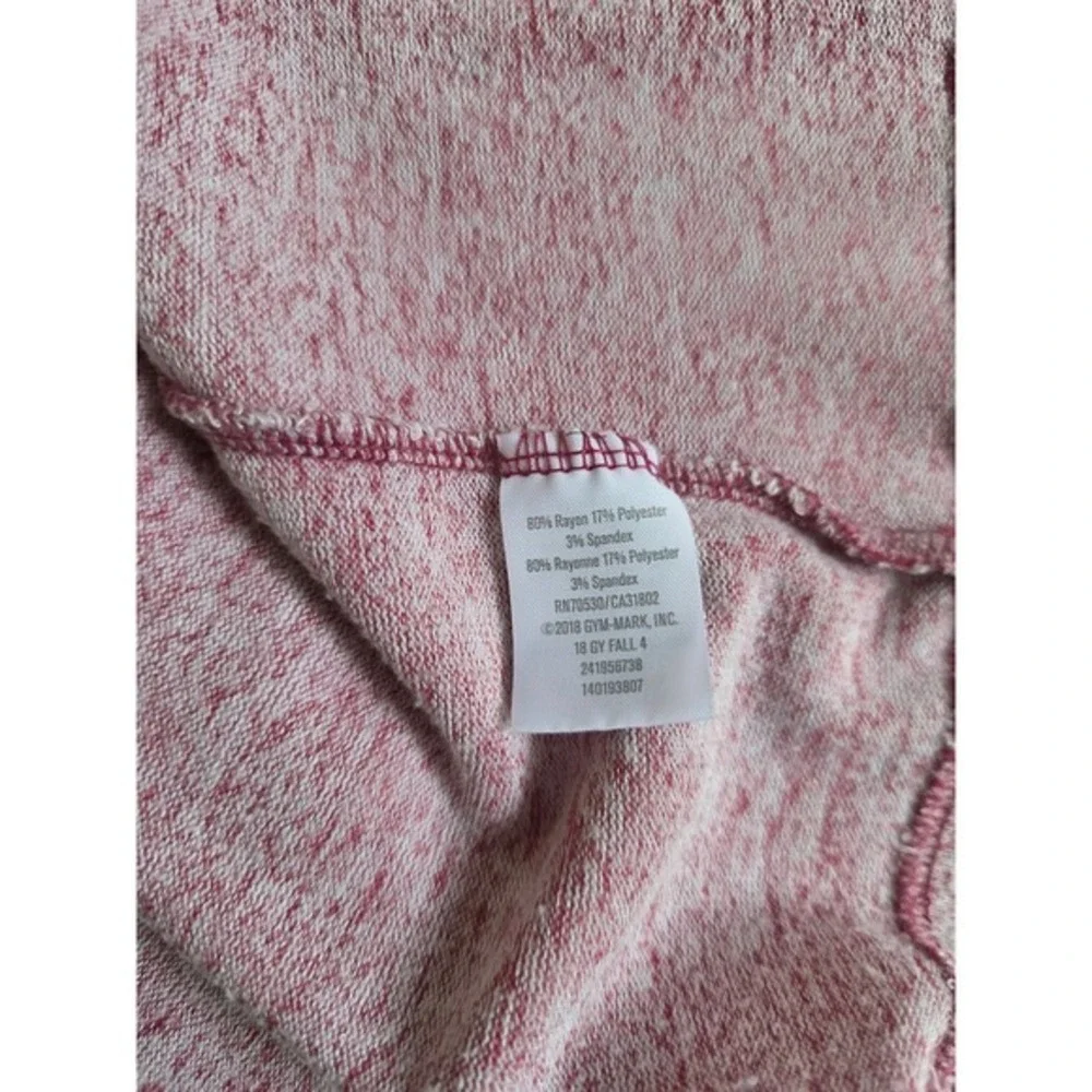 Gymboree Ruffle Front Knit Dress L 10-12 Pink Marl Long Sleeve Heathered Soft